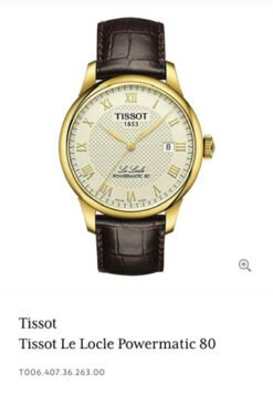 Tissot Le Locle Brown Strap Authentic Store Quality