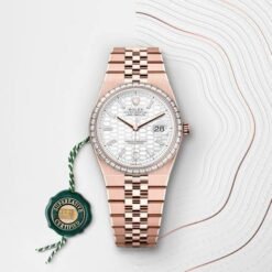 Rolex Land Dweller Rose Gold Diamond Bezel SEMI ETA
