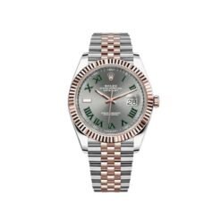 Rolex Date Just 41 Silver Rose Gold Wimbeldon SEMI ETA