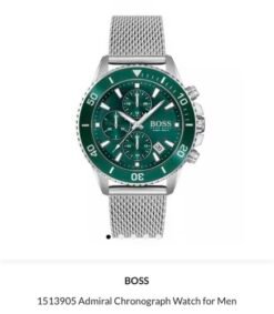 Hugo Boss Admiral Chronograph Silver Green Authentic Store Quality