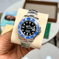Semi ETA Rolex Submariner Oystersteel Blue Bezel Black Dial