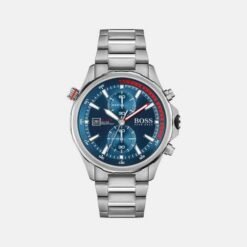 Hugo Boss Globetrotter Chronograph Blue Red Authentic Store Quality
