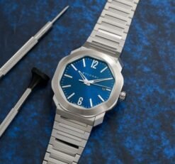 Bvlgari Octo Finissimo Extra Thin Silver Blue