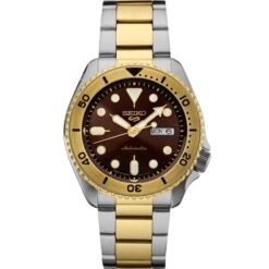 Seiko Sports 5 Silver Gold Brown Dial Authentic Store Quality