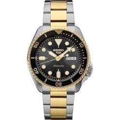Seiko Sports 5 Silver Gold Black Dial Authentic Store Quality