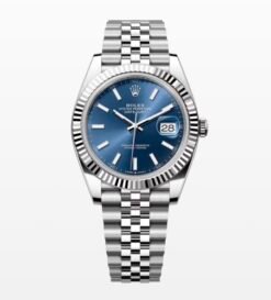 Rolex Date Just 41 Silver Blue Dial Semi ETA