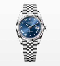 Rolex Date Just 41 Silver Blue Dial Roman Figure Semi ETA