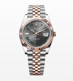 Rolex Date Just 41 Silver Rose Gold Wimbeldon Dial Semi ETA