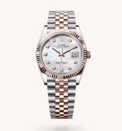 Rolex Date Just 41 Silver Rose Gold MOP Dial Semi ETA