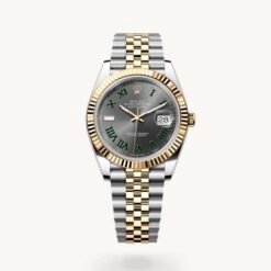 Rolex Date Just 41 Silver Gold Wimbeldon Dial Semi ETA