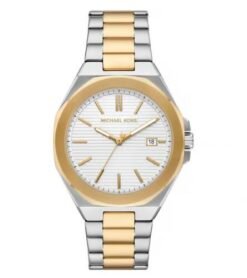 Michael Kors Callum Silver Gold White Authentic Store Quality