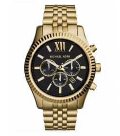 Michael Kors Lexington Chronograph Gold Authentic Store Quality