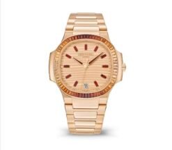 Patek Philippe Nautilus Rose Gold Baguette Cut Diamond