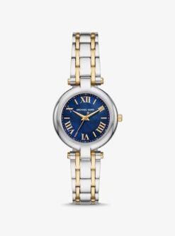 Michael Kors Laney Silver Gold Blue Authentic Store Quality