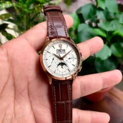 Jaeger Le Coultre Annual Calender Brown Rose Gold