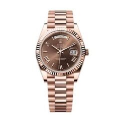 Rolex Day Date Rose Gold Chocolate Dial SEMI ETA