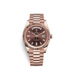 Rolex Day Date Rose Gold Chocolate Dial SEMI ETA