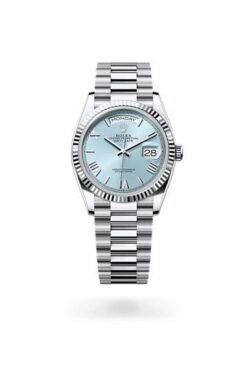 Rolex Day Date Silver Sky Blue Dial SEMI ETA