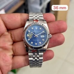 Rolex Date Just Silver Blue 36mm