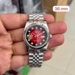 Rolex Date Just Silver Red 36mm