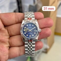 Rolex Date Just Silver Blue 31mm