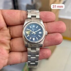 Rolex Date Just Silver Blue Oyster 31mm