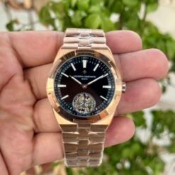Vacheron Constantin Overseas Tourbillion Rose Gold Black Semi ETA