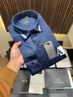 ARMAN-I EXCHANGE NAVY BLUE A-21 PREMIUM SHIRT BRAND BOX BRAND CARRY BAG BUTTER PAPPER