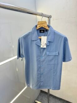 ZAR-A PREMIUM BLUE HALF SLEEVES SHIRT