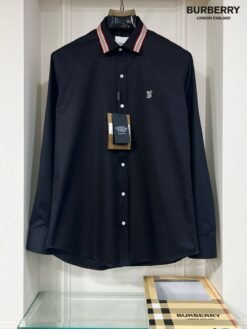 BURBERR-Y PREMIUM BLACK SHIRT B-10 BRAND BOX BRAND CARRYBAG