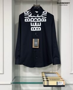 BURBERR-Y PREMIUM BLACK SHIRT B-12 PREMIUM PACKING
