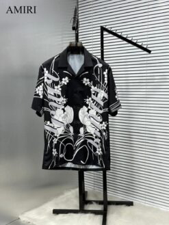 AMIR-I PREMIUM BLACK HALF SLEEVES SHIRT WITH PREMIUM BOX PACKING