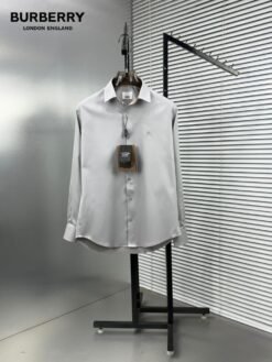 BURBERR-Y LONDON PREMIUM GREY SHIRT WITH PREMIUM BRAND BOX PACKING