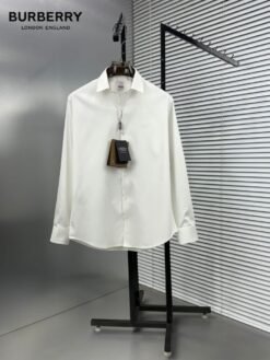 BURBERR-Y PREMIUM WHITE SHIRT WITH PREMIUM BOX PACKING WITHOUT
