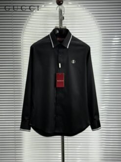 GUCC-I PREMIUM BLACK SHIRT WITH PREMIUM BOX PACKING