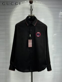 GUCC-I G-25 PREMIUM BLACK SHIRT WITH PREMIUM BOX PACKING