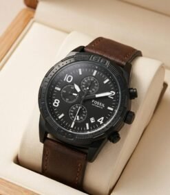 Fossii_l Bronson Chronograph Luggage Leather