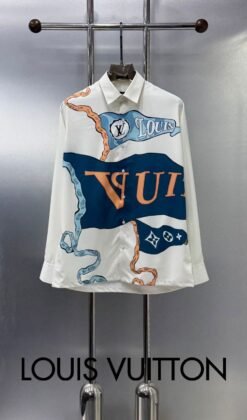 LOUI-S VUITTON PREMIUM WHITE SHIRT WITH PREMIUM BOX PACKING