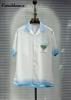 CASABLANCA PREMIUM BLUE SHIRT WITH PREMIUM BOX PACKING