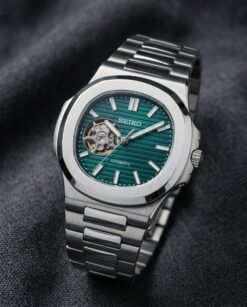 Seik_o Mod Nautilus Phantom Open Heart Automatic Silver-Green