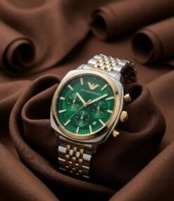 Emporio Arman_i Antonio Chronograph 2Ton-Gold-Green