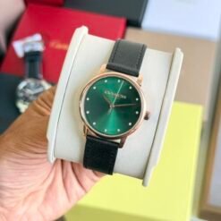 Coach Women Grand Green Carnation Rosegold Tone Dial