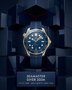 Omegg_a Seamaster Diver 300M Automatic Blue-Gold-Blue