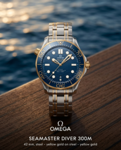 Omeg_a Seamaster Diver 300M Automatic 2Ton-Gold-Blue