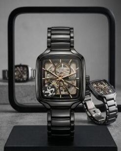 Rad_o True Square Automatic Ceramic Black-Gold