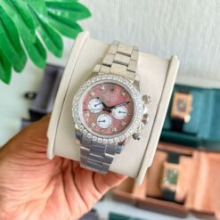 Rolex Daytona Stainless Steel Mother Of Pearls Dial Diamonds Bezel