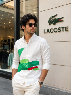 LACOST-E PREMIUM WHITE SHIRT PREMIUM QUALITY