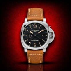 Luminor Panerai GMT Silver Camel Brown