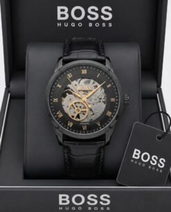 BOSS Principle Skeleton Mens Automatic black and gold