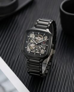 Radd_o True Square Automatic Open Heart Full Black white